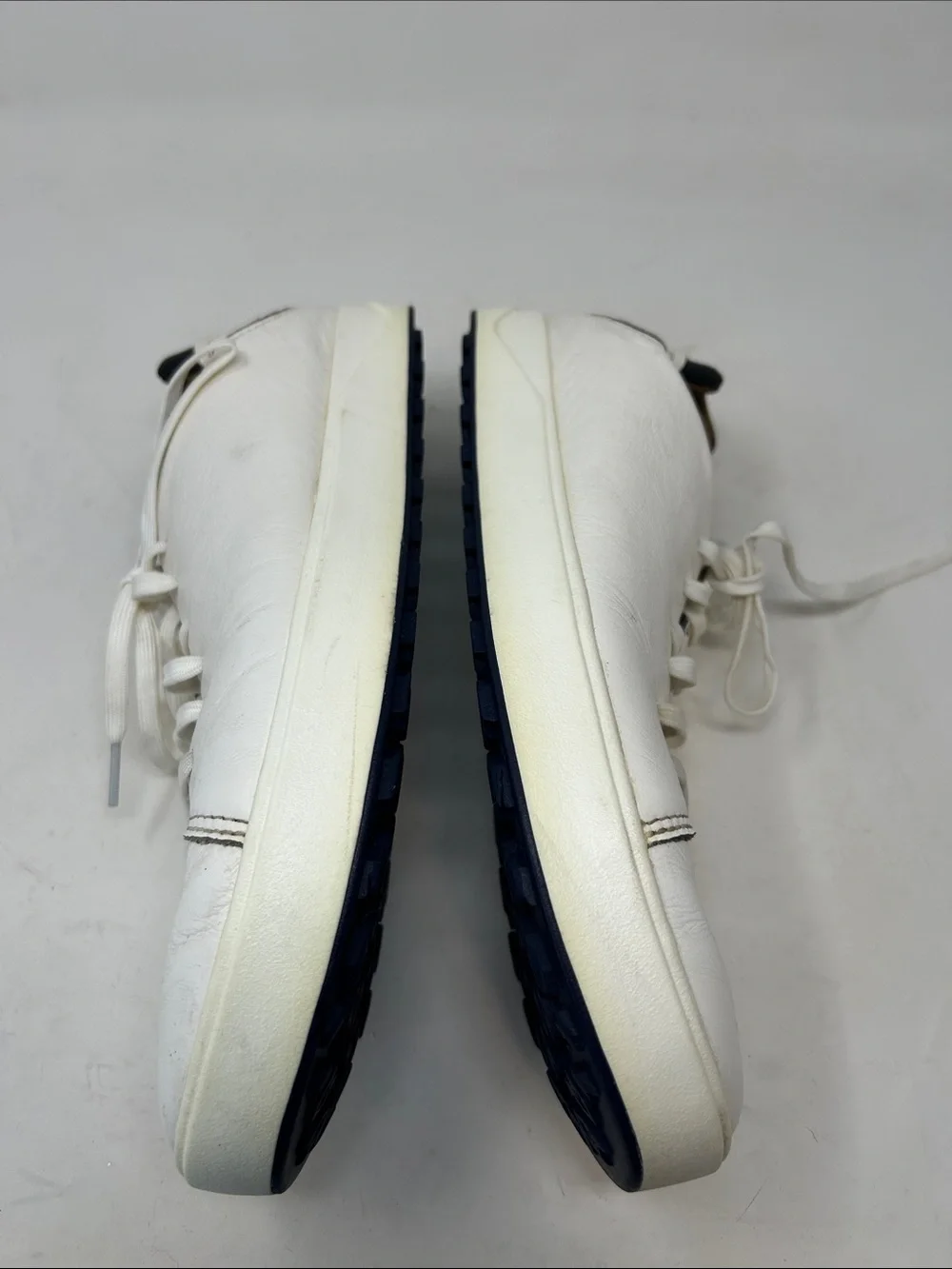OluKai Mens WAIALAE White Leather Golf Athleisure Tennis Shoes 10.5